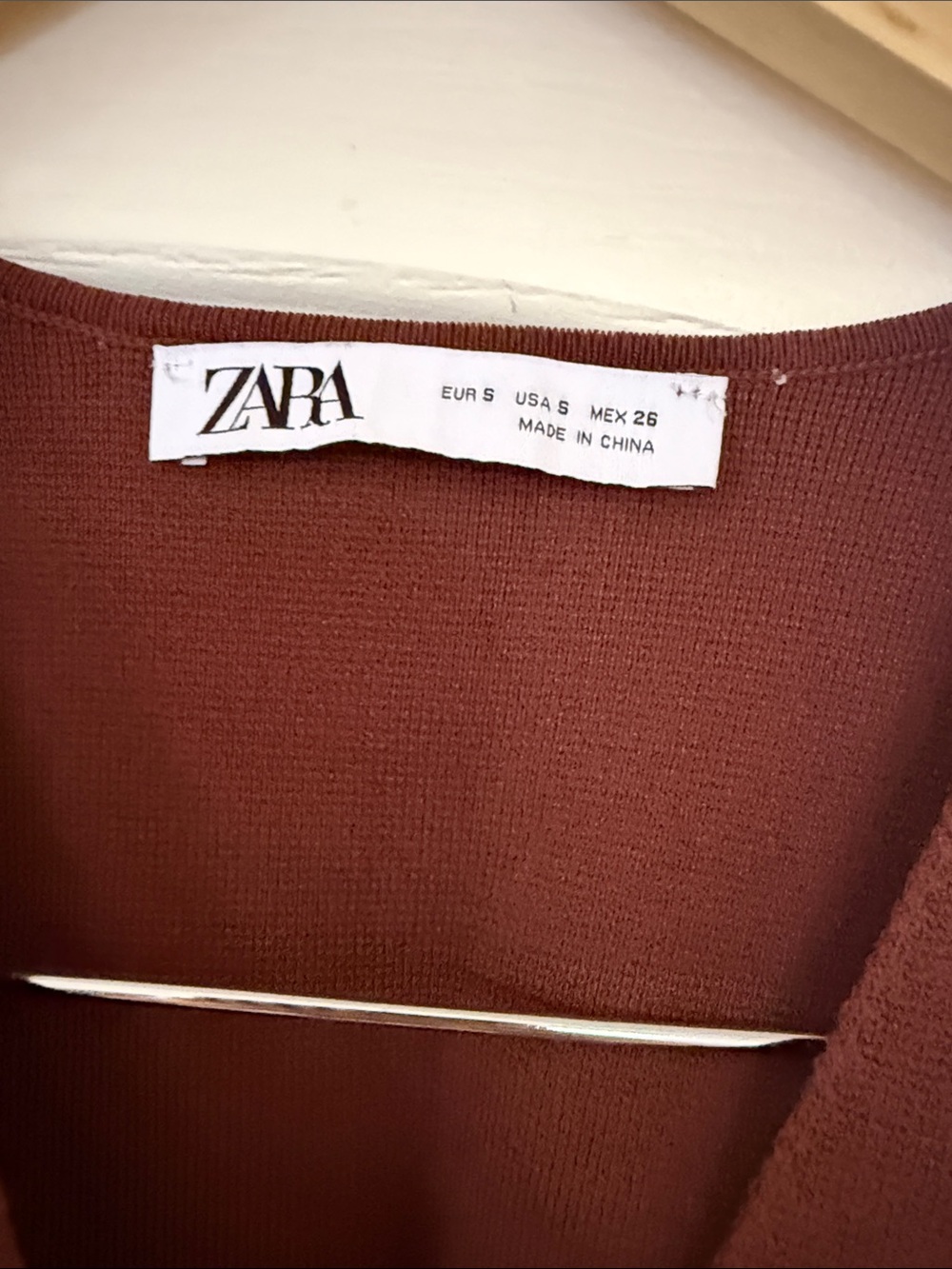 Zara Deep Brick Brown Knit Vest - Picture 2 of 5